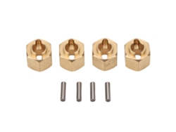 Ymsl 4 Piezas Adaptador De Cubo Hexagonal De Latón Para Traxxas Trx4m 1/18 Escala Coche Crawler Accesorios 6mm Hxl