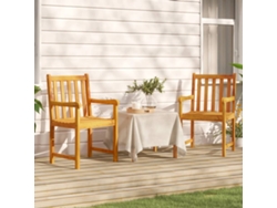 Sillas de jardín (2 unidades), madera maciza de acacia, DKD HOME DECOR