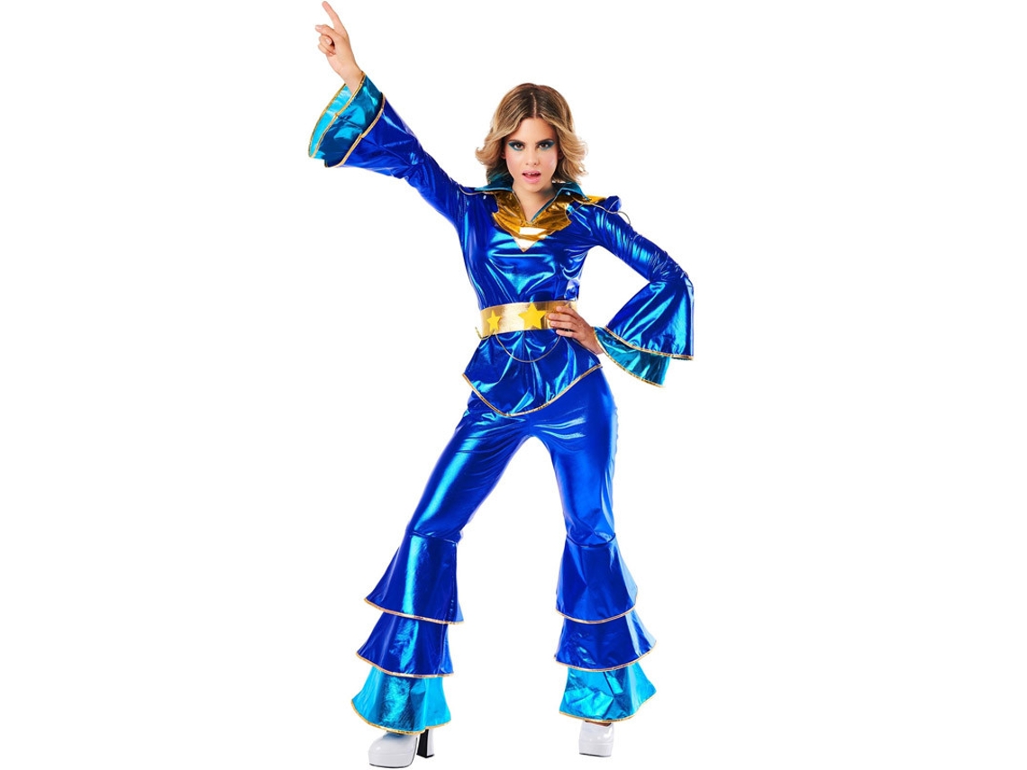 Disfraz de Mujer CAR&GUS Discoteca azul de los 70 (Tam.: S)