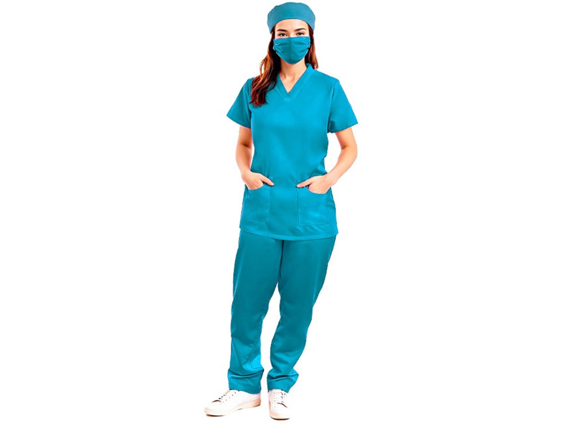 Disfraz de Doctora verde para adulto