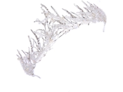 Elegante Corona Nupcial De Cristal Blanco, Accesorio Para El Cabello Chic Para Mujeres, Decoración Para