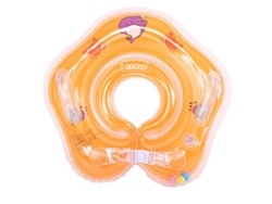 Flotador infantil de PVC transparente de doble capa con asa de seguridad para bañera de interior