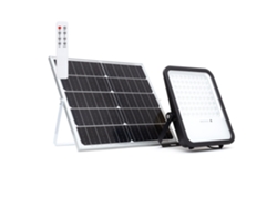 Foco Proyector Led Solar 2700 Lm Ip65 Con Control Remoto Nurda 6500k Blanco Frio