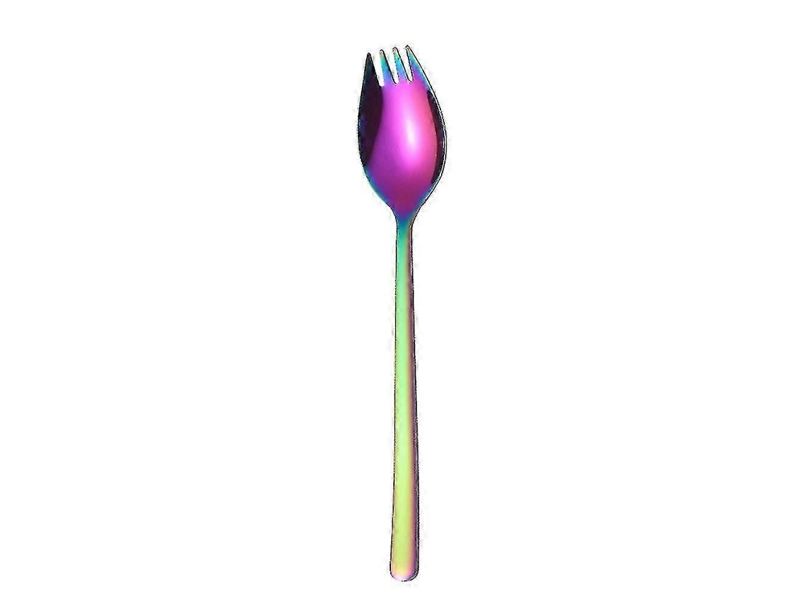 Cuchara-tenedor multifuncional 2 en 1 para ensalada de frutas, utensilio de cocina y restaurante F54