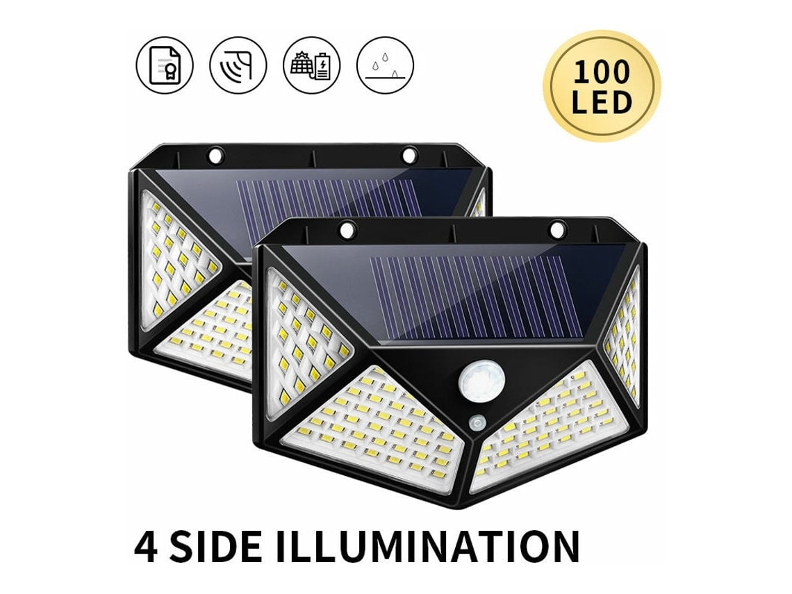 KOFIHETY Conjunto De 4 Lâmpadas Solares Para Jardim, 53 Leds/3 Modos, Lâmpada Solar Ajustável À Prova Dágua, Potente Para Passarelas Branco Slowmoose
