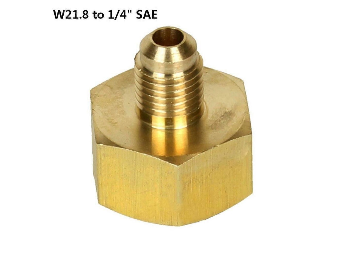 Adaptador para cilindro de refrigerante automotriz R134a W21.8 a rosca SAE de 32 mm (venta al por mayor, Hengjian) (1 unidad)