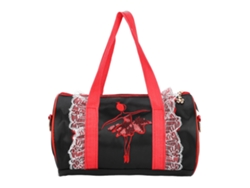 Bolso de baile Walshlxq para niñas bailarinas con pedrería y tul, bolso de hombro corto negro.