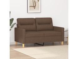 Sofá De 2 Plazas De Tela Marrón 120 Cm