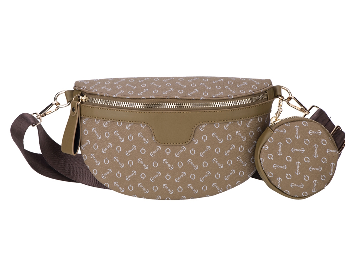 EKO Riñonera con bolsillo redondo, modelo Mélisse Marrón