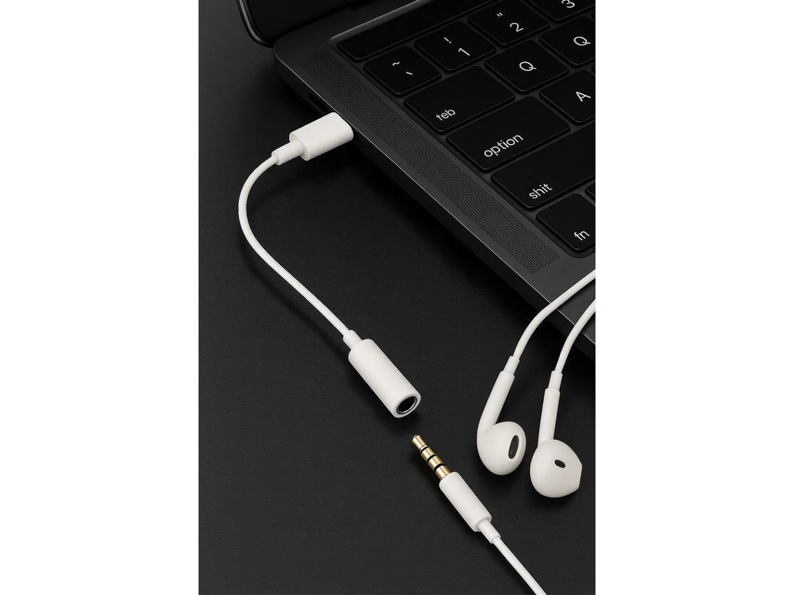 Cable GOODIS JACK 3.5 TYPE-C Blanco