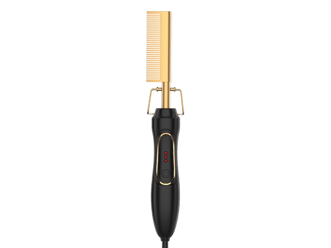 Cepillo Alisador Eléctrico De Cobre Uso Seco/mojado, Plancha, Alisador, Rizador De Pelo Nuevo - Negro Dorado Estándar Europeo