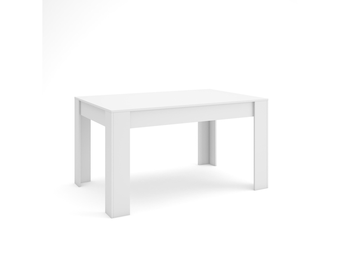 Mesa Comedor, 140x90x76cm, Para 6 Comensales, Muebles Comedor, Blanco