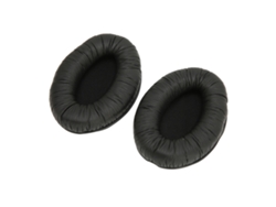 Auriculares con micrófono, control de audio y diadema giratoria para uso en oficinas.