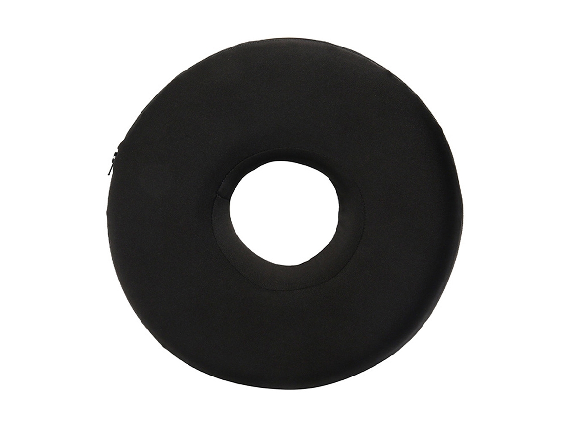 Almofada De Orelha Com Furo Eifson De O Para Quem Dorme De Lado, Para Aliviar O Desconforto Na Orelha, Preta (redonda)