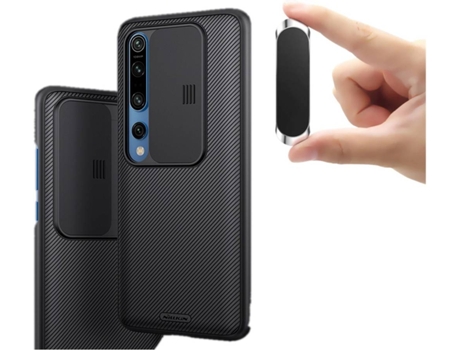 Carcasa y Soporte Xiaomi Mi 10 Camshield Nillkin Negro