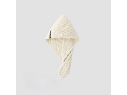 Toalla para el cabello superabsorbente de forro polar coral grueso. Toalla cómoda y de secado rápido en beige. Rosewell