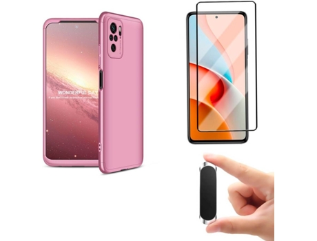 Funda y Protector Xiaomi Redmi Note 10S Slim Armor 360º Rosa