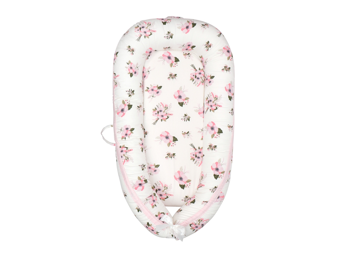 Cuna Portátil Extraíble Ramo Rosa Doble Cara 50*80Cm SIURN