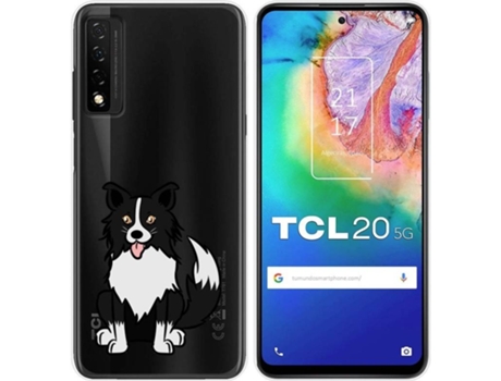 Carcasa TCL 20 5G TUMUNDOSMARTPHONE Dibujos Transparente Perros 01 Multicolor