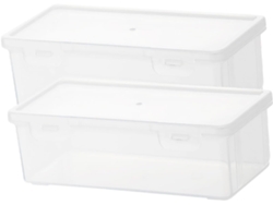 2 cajas transparentes para lápices y bolígrafos, organizador multifuncional para estudiantes.