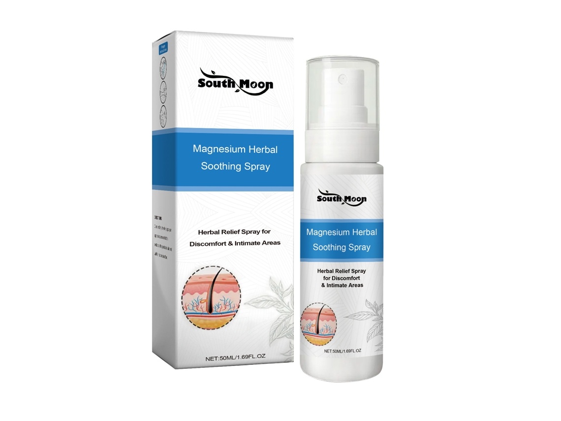 Spray calmante herbal de magnesio para una relajación rápida.