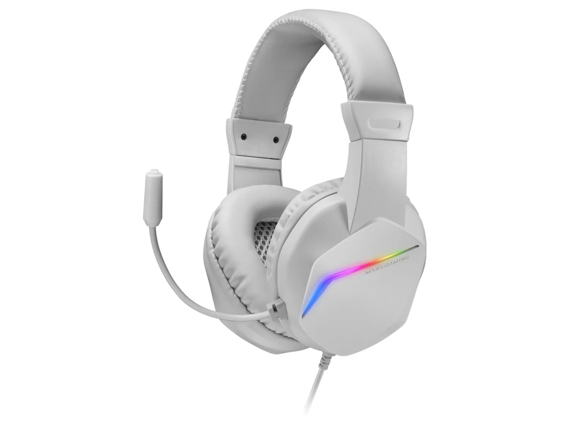 Auriculares Over Ear Gaming Frgb Rainbow MARS GAMING Mh122 Blanco