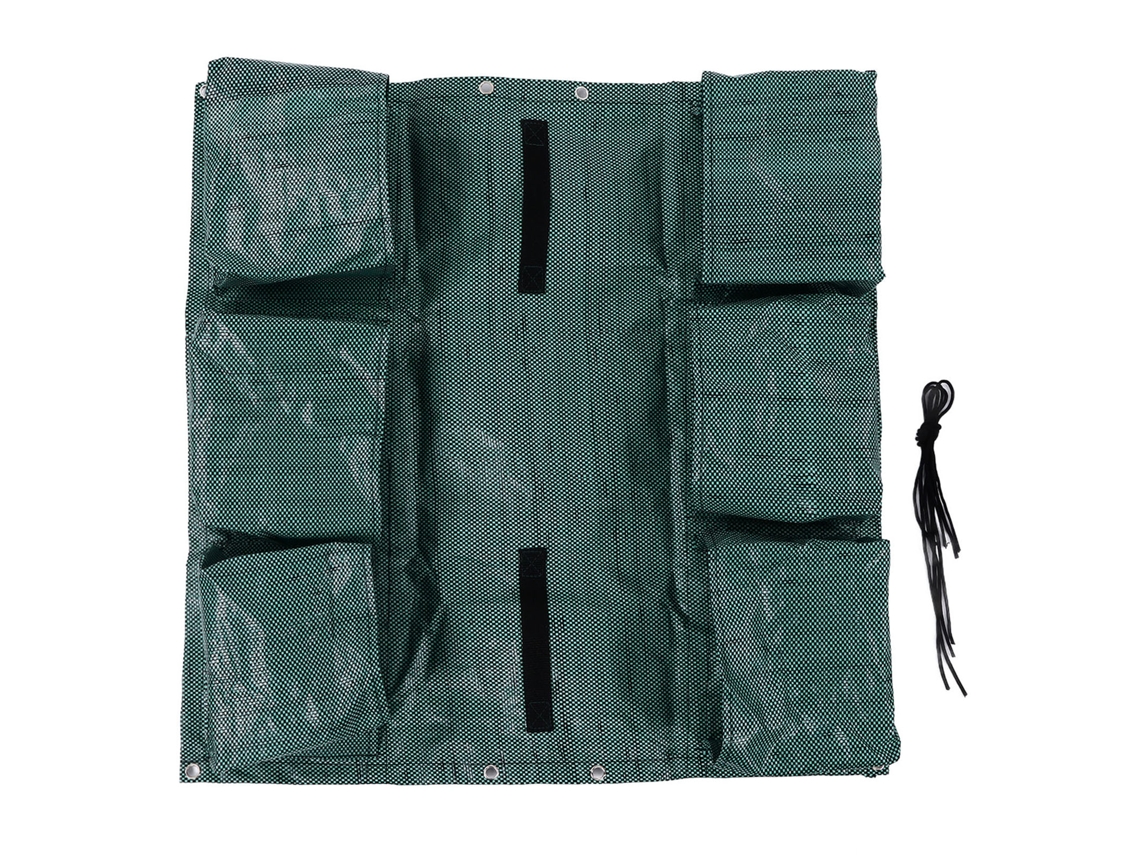 Bolsa Colgante De Jardín De Doble Cara Con 6 Bolsillos Para La Decoración Del Balcón.