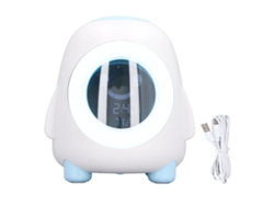 Reloj Despertador Infantil Con Forma De Pingüino, Luz Nocturna, Música Suave Y Función Para Aprender A Leer La Hora.