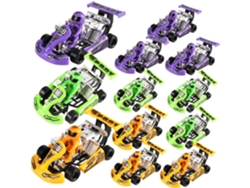 Juego De 12 Coches De Juguete Multicolores Con Mecanismo De Fricción Para Niños Y Niñas