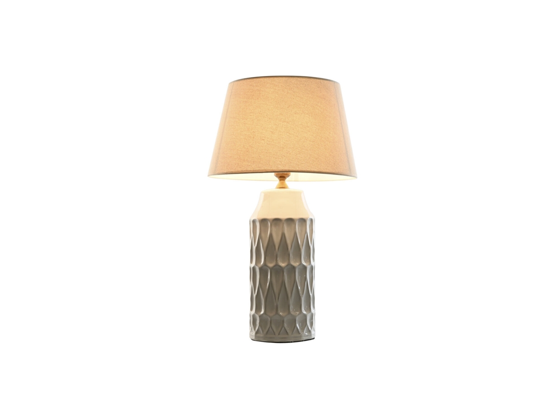 Lampara Sobremesa Porcelana Algodon 40x40x69cm