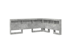 Maison Exclusive - Cabecera De Almacenamiento Con Estante Gris Concreto 160 Cm