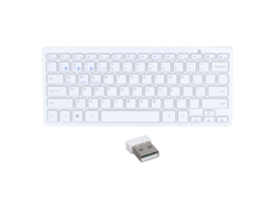 Teclado Bluetooth Ultra Fino Portátil 78 Teclas Branco Sem Fio Para Ios Android Windows