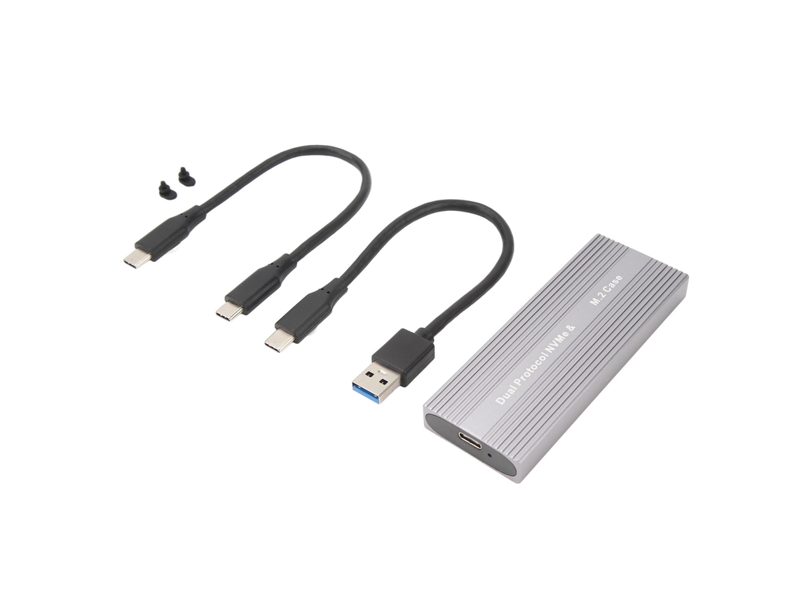 Caja Para Ssd M.2 Nvme Pcie Ngff Sata, Puerto Usb-c 10gbps Uasp, Sin Herramientas, Compatible Con 2230 2242
