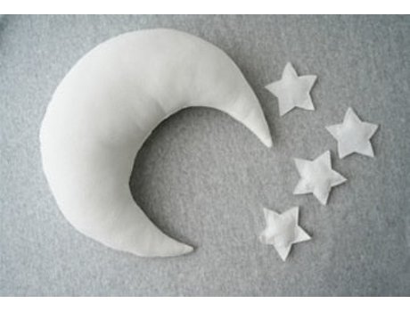 Accesorio de Fotográfia SLOWMOOSE para Recien Nacidos Almofadas en Formato de Luna con Estrellas