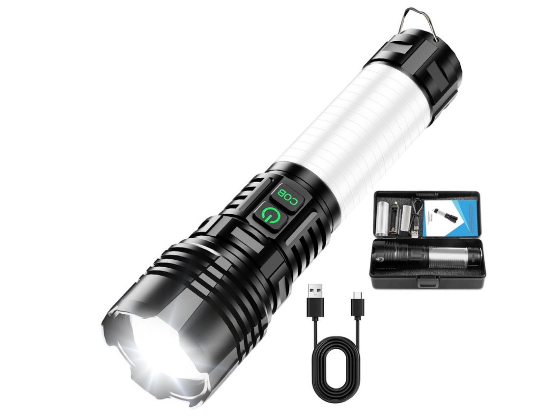 Linternas De Bolsillo Recargables De Doble Botón 2500 Lm Super Brillantes Potentes 3 Luces Flash Pequeña Linterna Led Con 5 Luces Szsmart