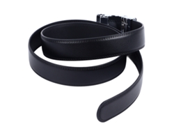 Cinturón de piel de vaca negra con hebilla automática, ajustable, hecho a mano, para hombre, para el trabajo y los negocios, 110-130 cm