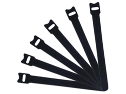 Bridas reutilizables para cables, color negro, 50 unidades