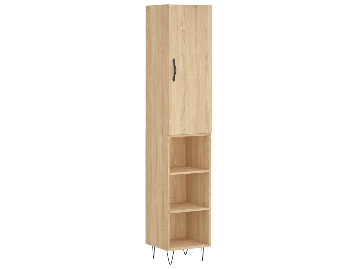 Aparador de madera contrachapada VIDAXL roble Sonoma (34,5x34x180 cm)