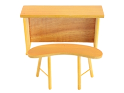 Silla Y Mostrador De Bar En Miniatura 1:12, Muebles De Madera Para Casa De Muñecas, Regalo Para Niños.