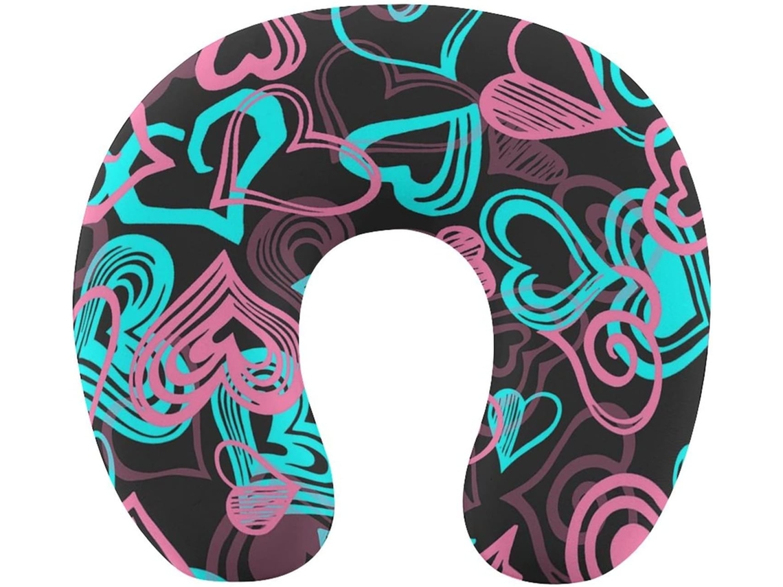 Almohada Viaje Colorida Forma Espuma Viscoelástica Viscoelástica Fácil Relajación Cómodos Familia.brfácil