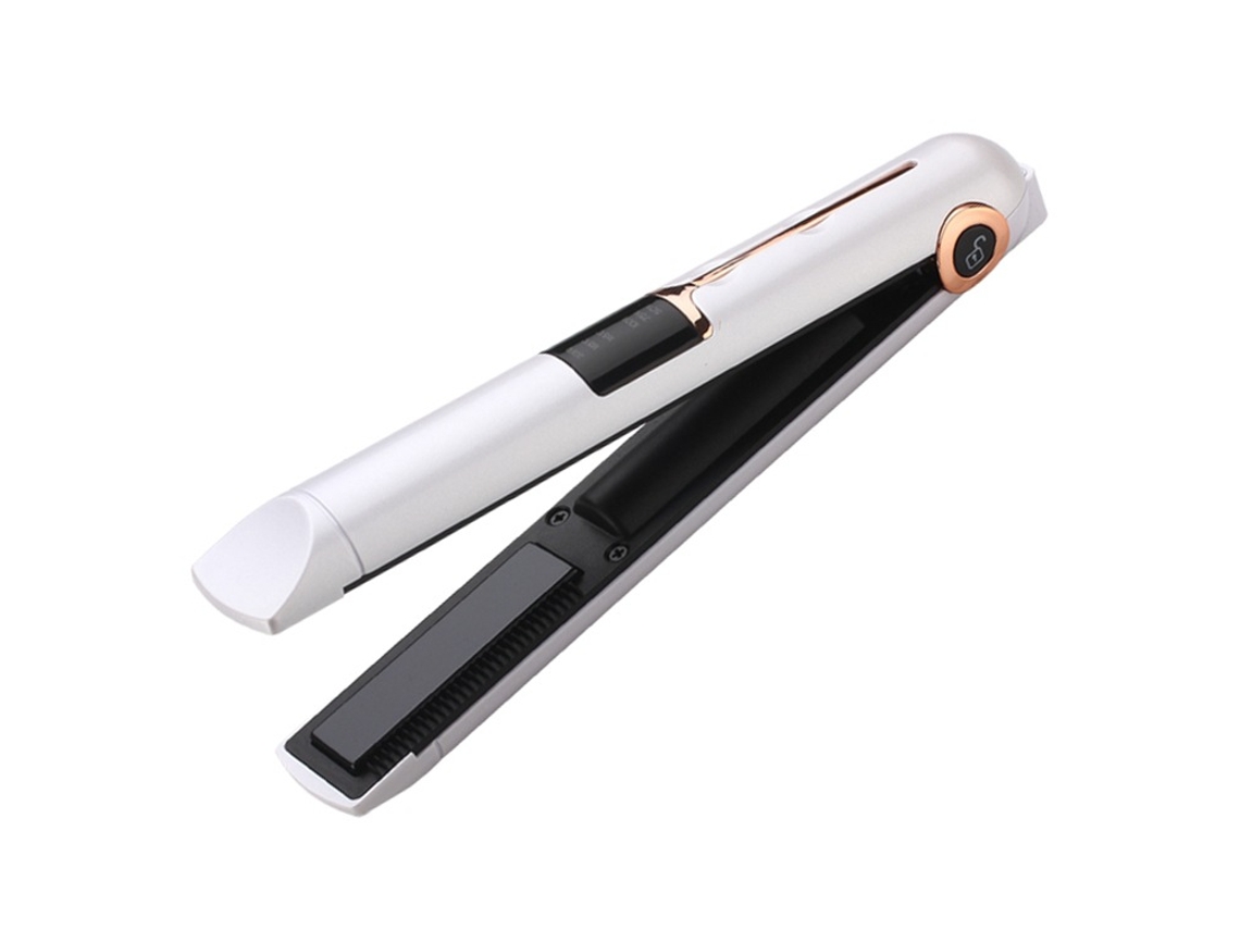 Mini Plancha Y Rizador Usb Inalámbrico 2 En 1 - Plancha De Cerámica Profesional - Blanco*