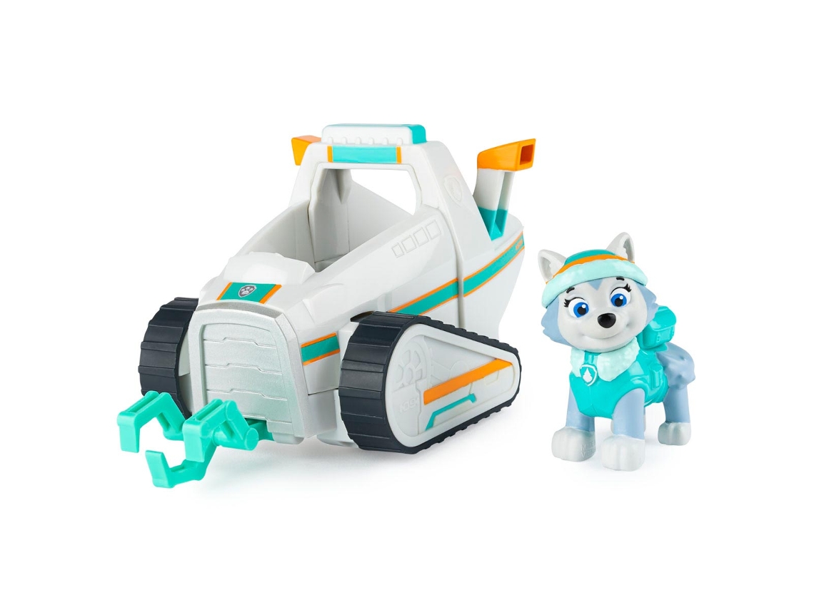 Patrulla Canina Figura y Vehículo Everest y Quitanieves