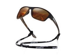 Gafas de sol deportivas polarizadas Csyy con protección UV400 para ciclismo, pesca, golf, running, conducción, esquí y senderismo, color marrón