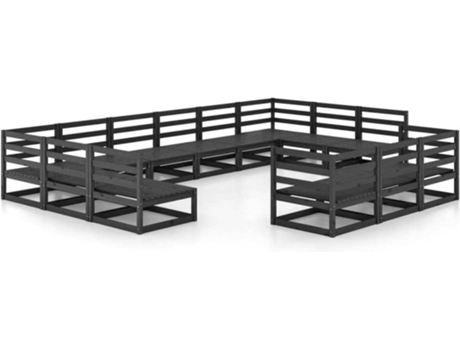 Conjunto 13 de muebles de jardín VIDAXL madera maciza de pino