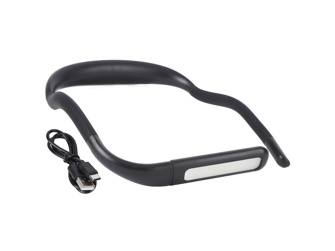 Linterna De Lectura Led Flexible Para El Cuello Con Brillo Ajustable, Manos Libres Para Leer, Acampar Y Realizar Reparaciones - Negra