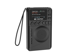 Mini radio FM digital con auriculares, radio portátil GOKOCO