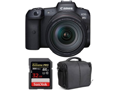 Kit Cámara Mirrorless, Objectivo y Accesorios CANON EOS R5 (45 MP - Sensor: Full Frame - ISO: 100 a 51200)