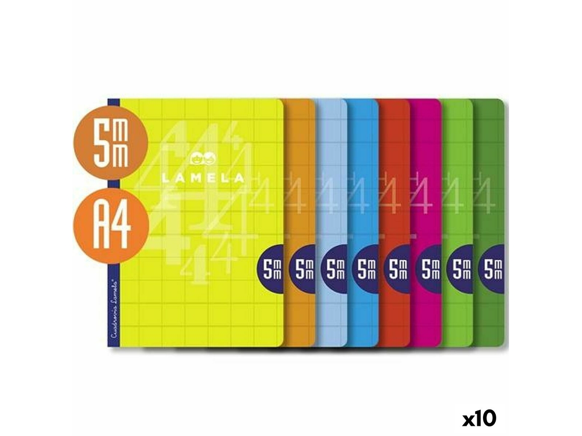 Cuaderno LAMELA Multicolor A4 50 Hojas 5 mm (10 Unidades)