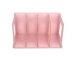 Estantería de mesa de madera hecha a mano para guardar libros y DVDs