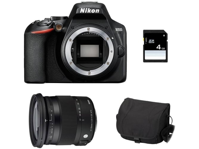 Kit Cámara Réflex NIKON D3500 + Sigma 17-70 + Bolsa + SD 4Go